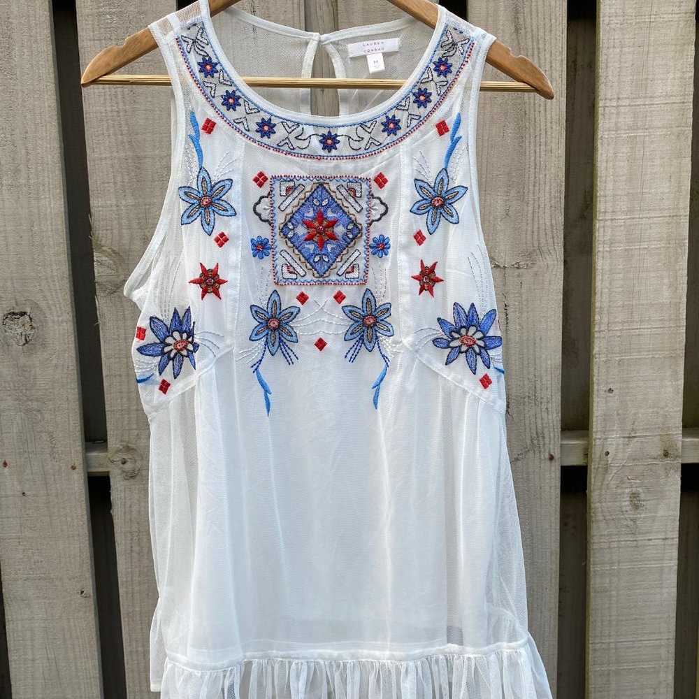 Lauren Conrad Embroidered Tank